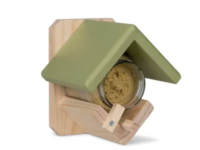 Emma's Garden Pindakaaspot Houder Hout - Groen
