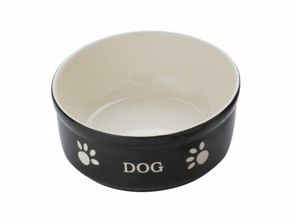 Eetpot hond aardewerk "Dog" zwart Ø15,5cm