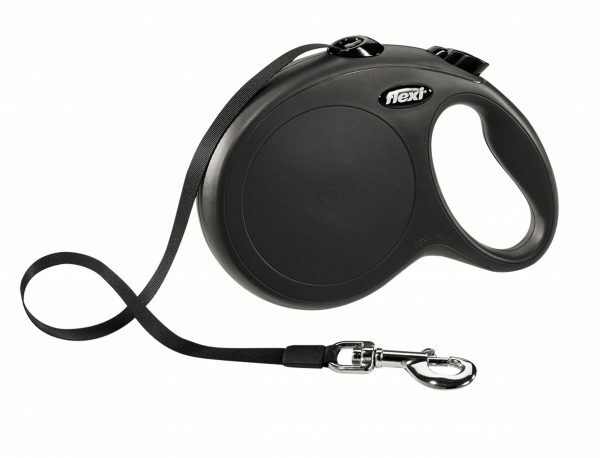 Flexi Classic zwart L (riem 8 m)
