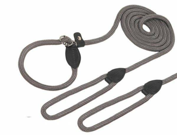 Lasso nylon rond donkergrijs 13mmx170cm