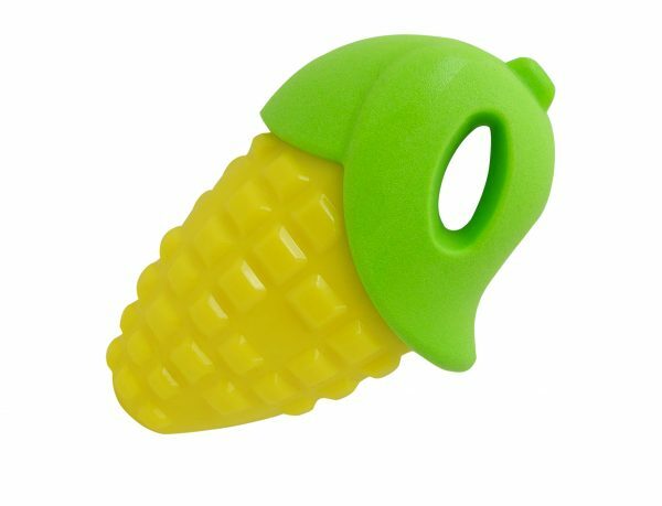 Speelgoed hond TPR maïs 13,5 cm popcorn