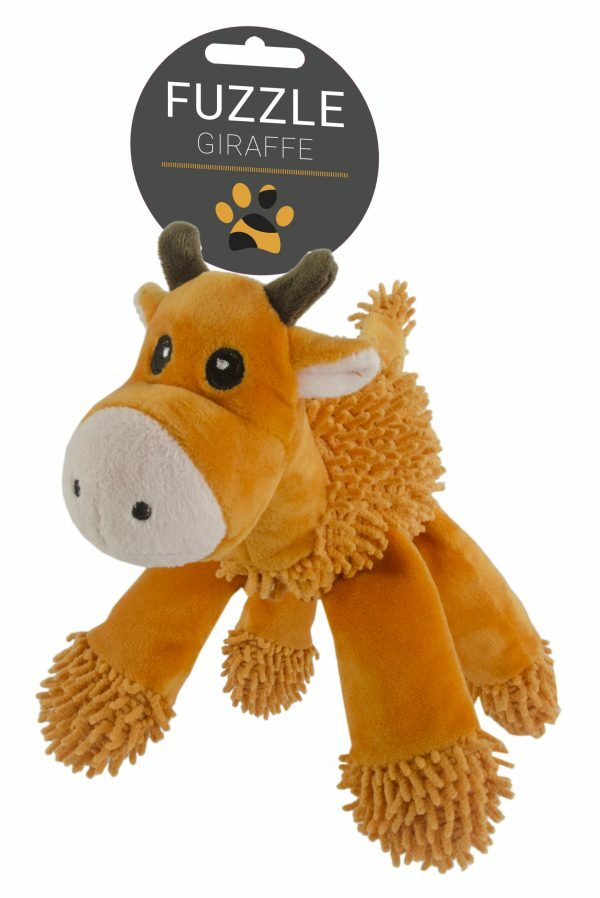 Fuzzle Giraffe with 5 squeakers