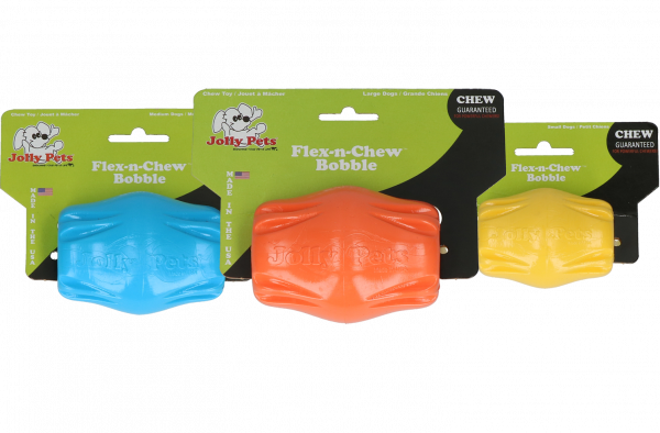 Jolly Flex-n-Chew Bobble blauw medium