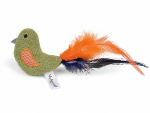 Speelgoed kat Fancy Vogel groen 18cm