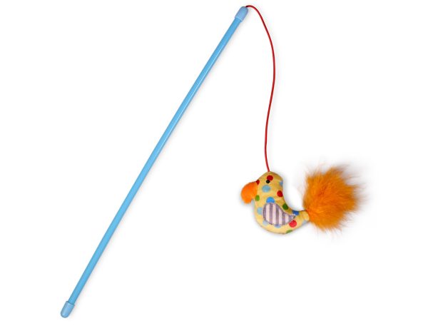 Speelgoed kat Bowi hengel vogel 40cm