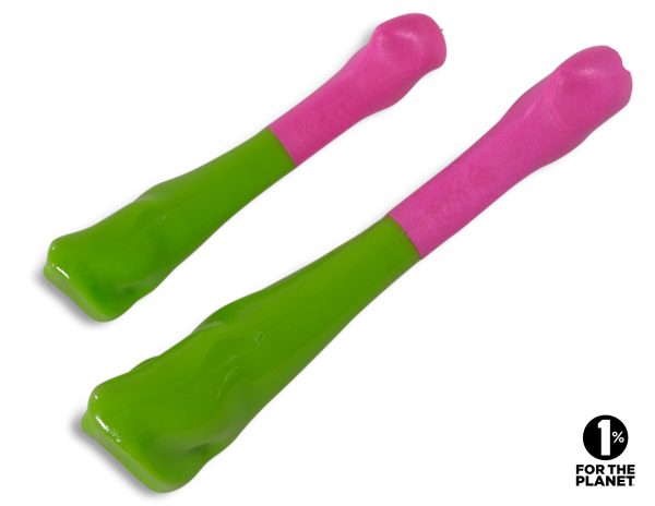 Speelgoed hond TPR Been roze 23cm