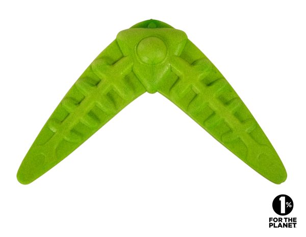 Speelgoed hond TPR Boomerang groen 17cm