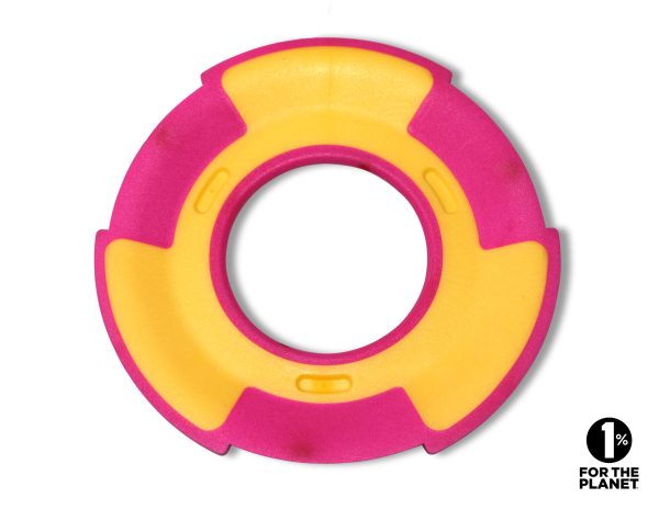 Speelgoed hond TPR Frisbee geel 23cm