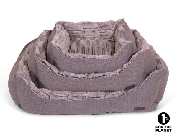 Mand vierkant Liah taupe 45x40x19cm