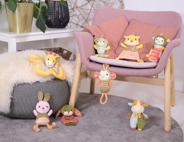 Speelgoed hond pluche Troeteltje Geit + koord 20cm