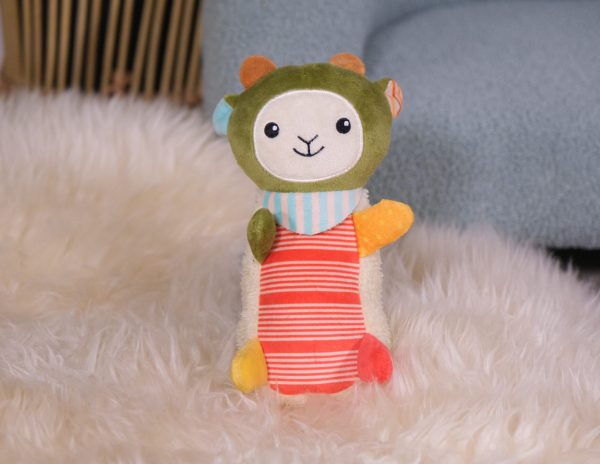 Speelgoed hond pluche Troeteltje Geit + koord 20cm