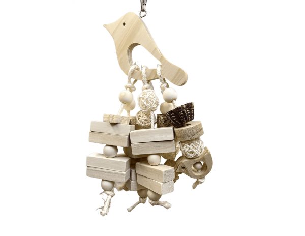 Speelgoed vogel Naturel Wood 32cm