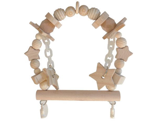 Speelgoed vogel Zitplaats Naturel 24cm